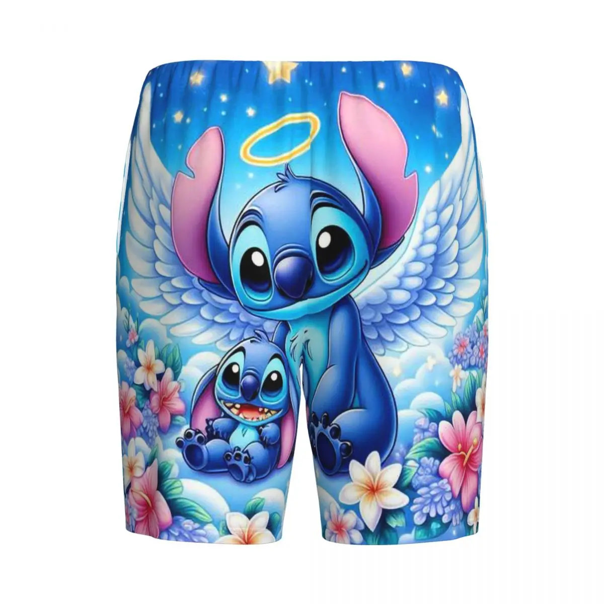 Pantaloncini da pigiama personalizzati con cuciture a forma di cartone animato Pigiama corto da uomo con fondo da salotto elasticizzato con tasche