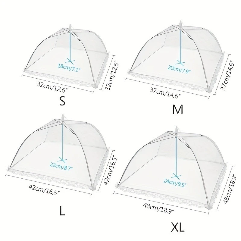 1pc/Transparent Mesh Cover, Foldable Dining Table Cover, Insect-Proof and Dust-Proof Cover, Household Food Cover