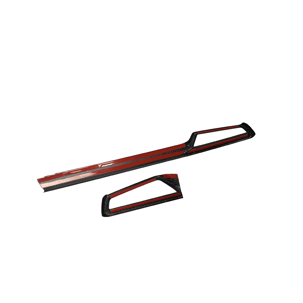 Real Dry Carbon Fiber Interior Dashboard Air Outlet Vent Panel Cover Car Accessories  For Toyota Corolla GR 2023up