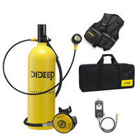 DIDEEP X5000 Pro 1L Diving Tank, Oxygen Tank, Underwater Diving Set, Diving Vest, Handbag