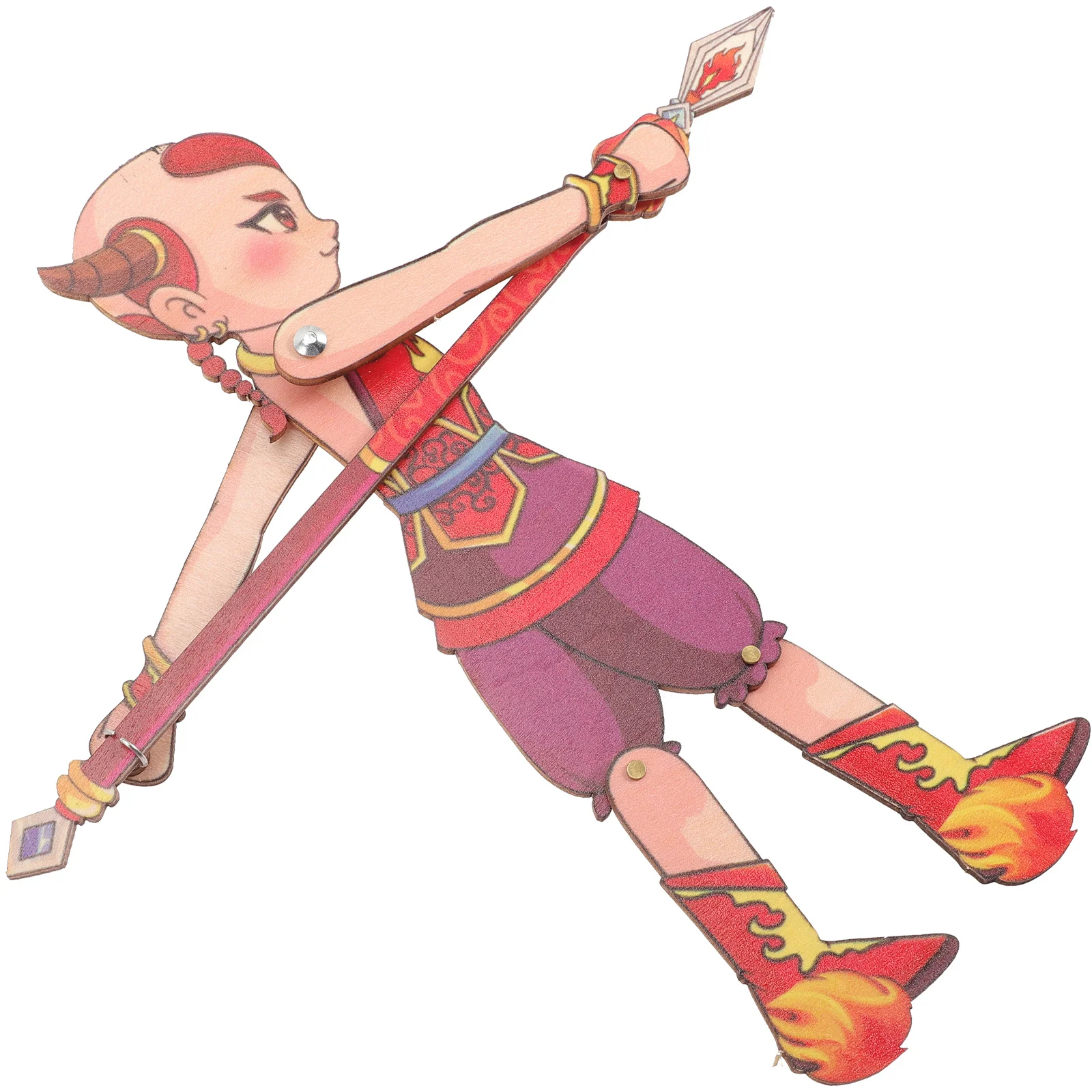 Marioneta china de sombra DIY, juguete educativo seguro, artesanía de madera duradera para niños, actividades entre padres e hijos, uso escolar