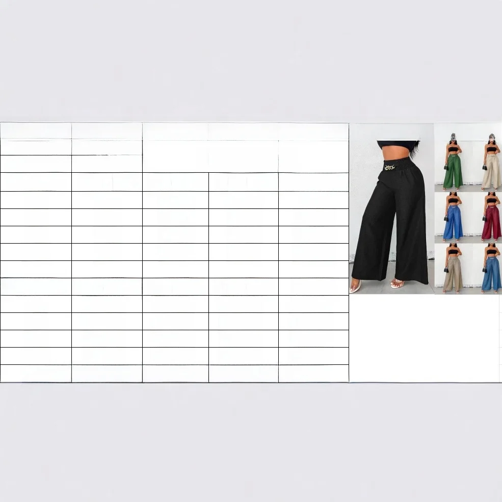 2025 nouveau Faion taille haute pantalon à jambes larges vêtements pour femmes rétro Agel transfrontalier Sle pantalons longs pour dames