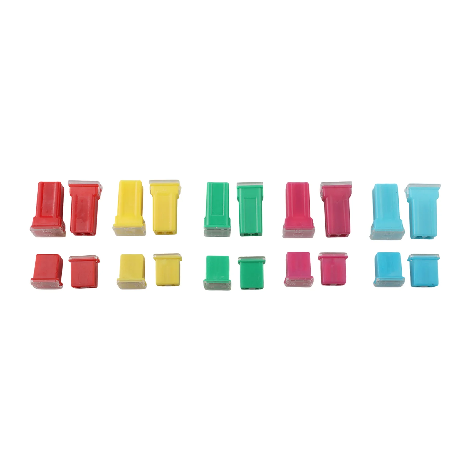 20A 30A 40A 50A 60A For Mini Square Car Fuse Assortment Kit With Plastic Box For Auto Truck Wiring Harness Electrical Supplies
