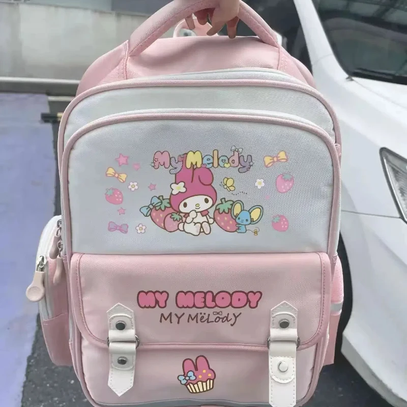 2025 New Sanrio cinnamoroll kuromi  HelloKitty Elementary School Girls' Backpack - Large Capacity School Backpack