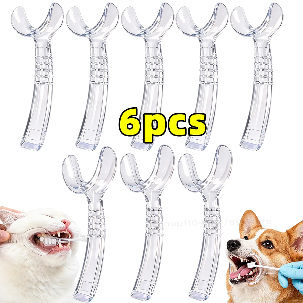 T-shaped Dog Dental Mouth Opener for Pets Teeth Cleaning Mouth Retractor Transparent Dogs Cats Intraoral Tooth Check Tools