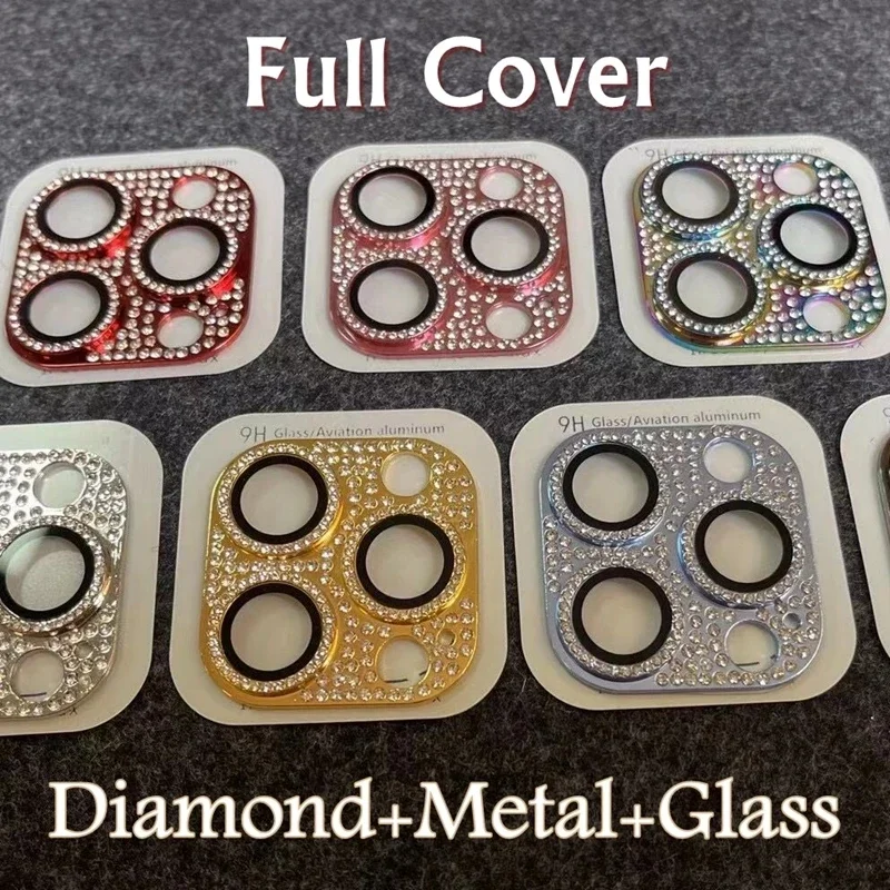 

Защитное стекло Diamond Full Cover для камеры и экрана iPhone 14, 15, 16, 17 Pro Max, а также для iPhone 14, 13, 12 Plus Pro Max, металлическое стекло