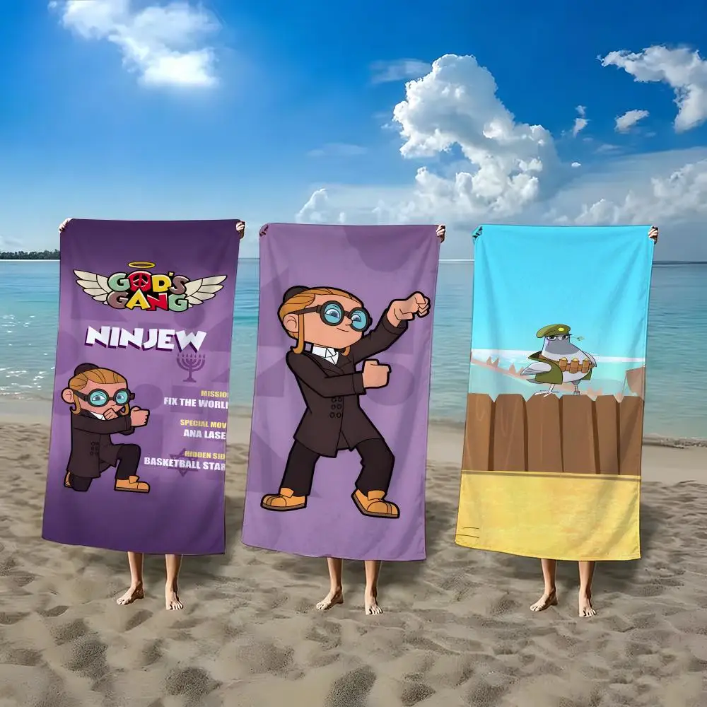 Cartoon Figure G-Gods GangS Towel ultra-fine fiber quick drying absorbent bath towel, outdoor swimming sports towel