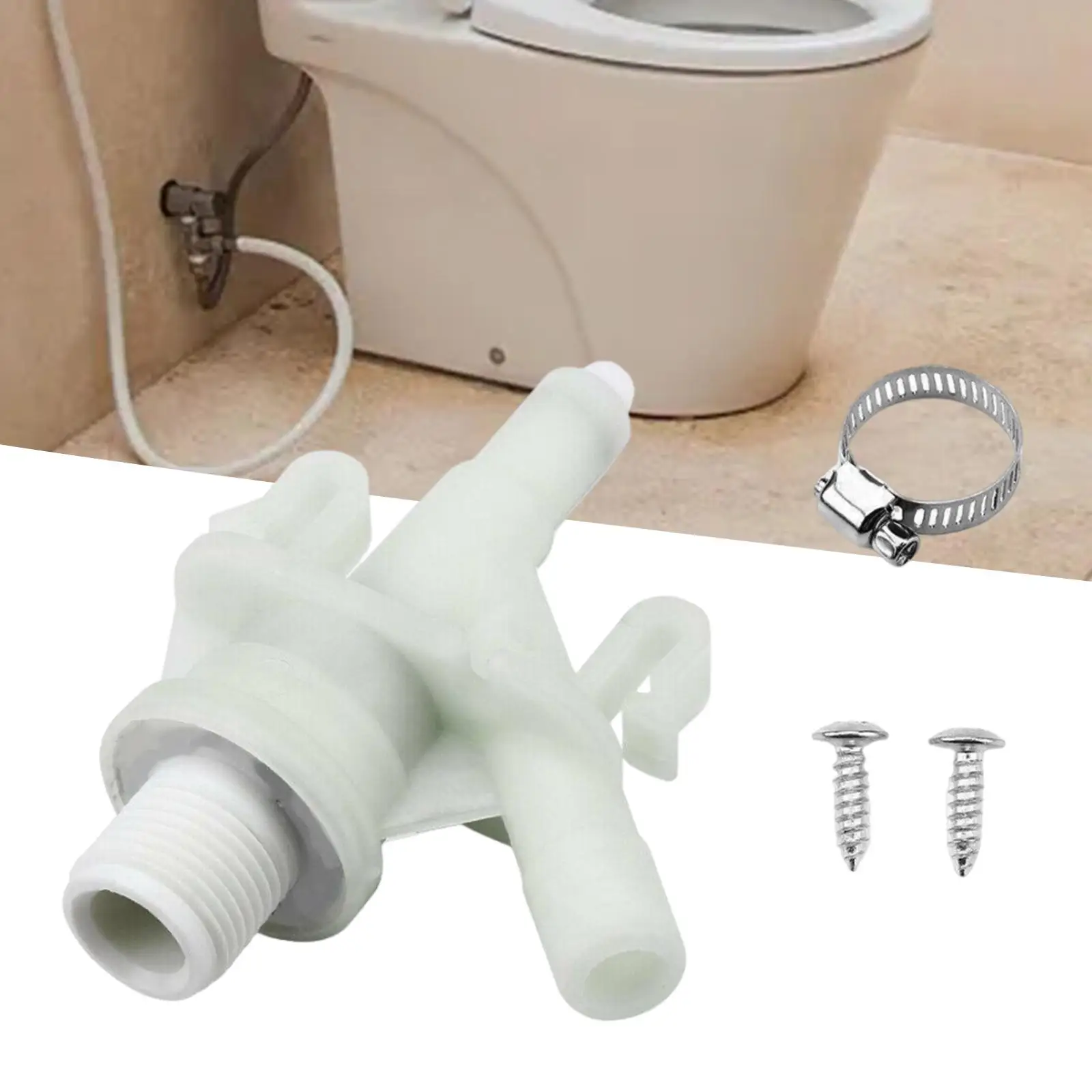 RV Toilet Water Valve Pedal Flush Toilet Valve for Motor Home 300 310 320