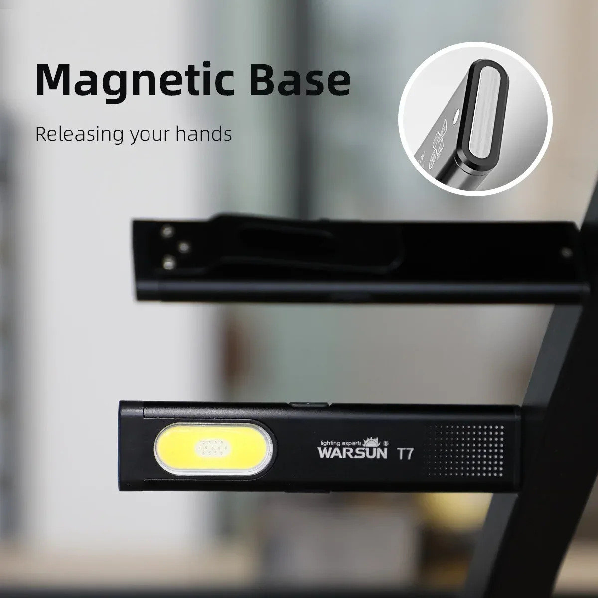 Keychain Flashlight USB-C Rechargeable 800Lm Multifunctional Lighting Durable Mini Auto Repair Hat Clip Work Light LED