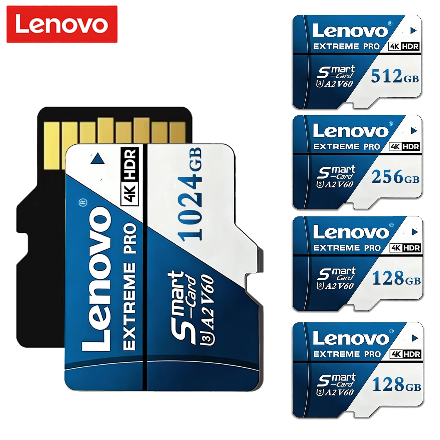 

Lenovo Extreme Pro Micro SD Card 1TB High Speed SD Memory Card 128GB U3 V60 4K Full HD Flash Card For Camera Nintendo Switch