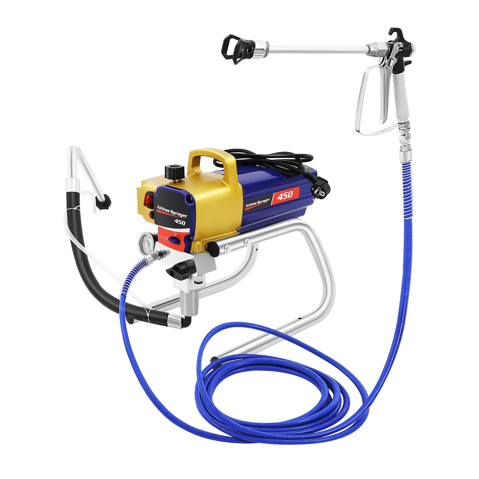 Airless Paint Sprayer 3000PSI 1800W 22Mpa Painter Spray for Most Colors with Spray Nozzle, Spray Hose and Extension Rod