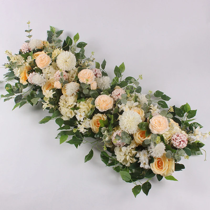 50/100cm DIY Wedding Flower Wall Decoration Arrangement Supplies Silk Peonies Rose Artificial Floral Row Decor Wed Arch Backdrop image 3