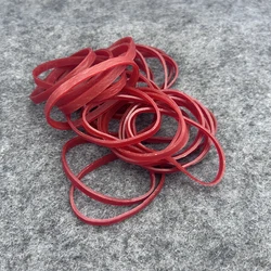 100pcs Red Color Elastic Rubber Bands Home Office School Stationery Supplies Packaging Tie Stretchable Sturdy Elastics Bands