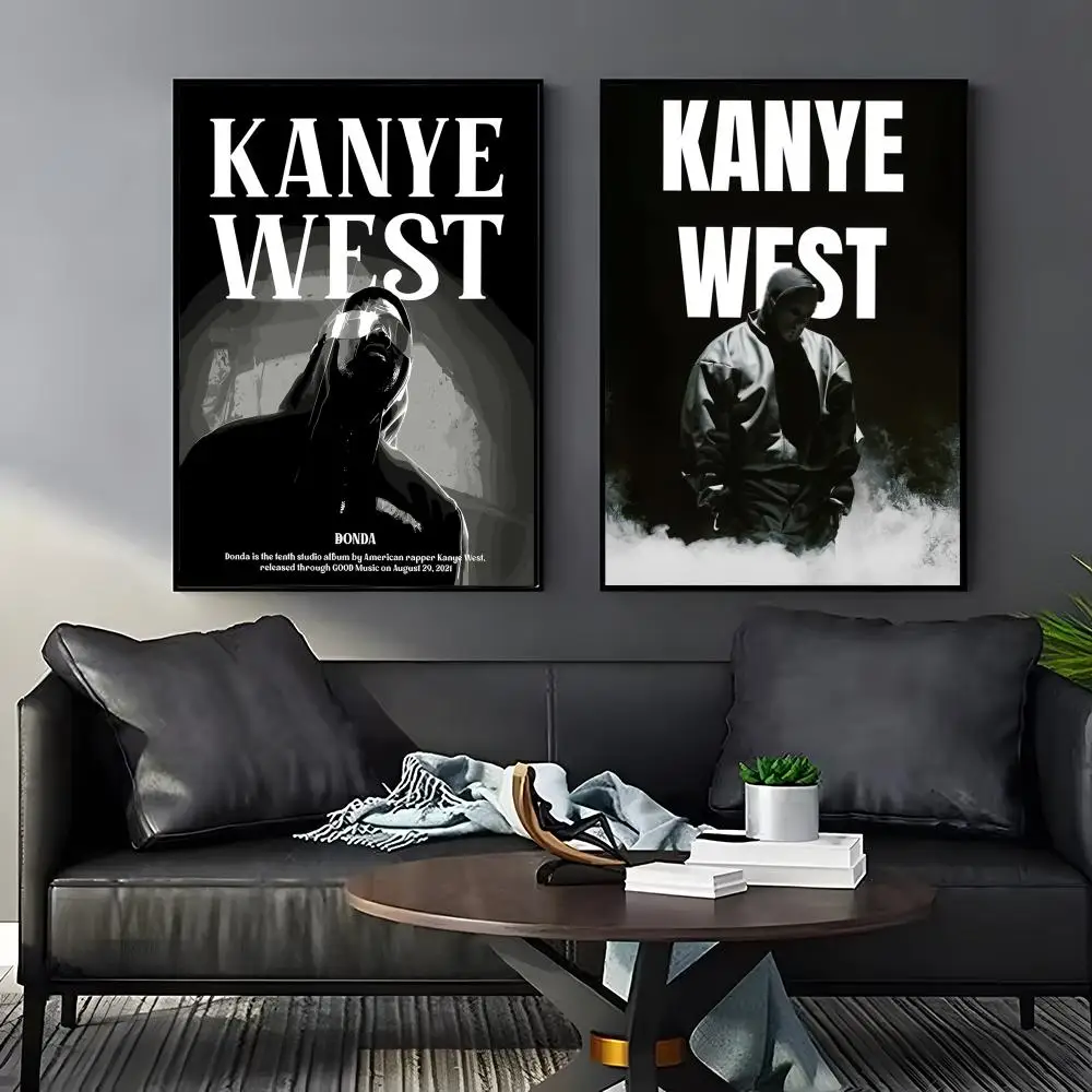 Pop Rapper K-Kanye West Music Album Poster Sticker Self Adhesive for Playroom Bedroom Hallway Home Wall Art Decor Gift - view 4