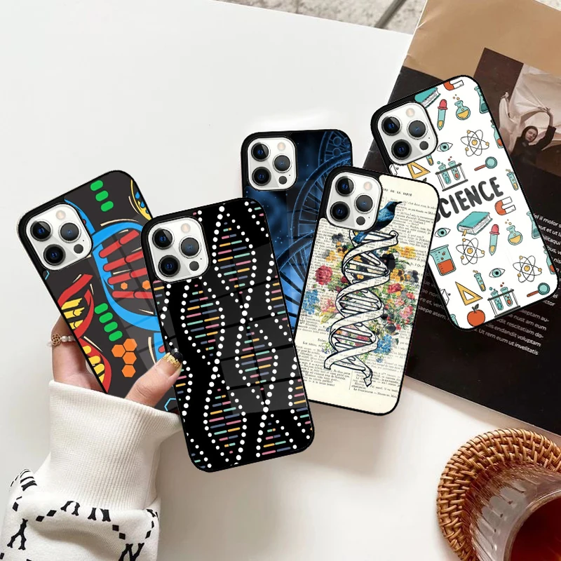 DNA Molecules Medley Phone Case Magnetic for iPhone 15 16 14 13 Pro Max 11 12 Mini Magsafe Wireless Charging Cover