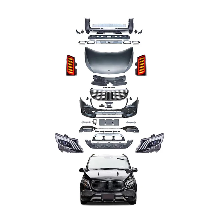 

Factory Sales VITO W447 Vs580 AMG Style Headlight Tail Light Hood BODY KIT for MERCEDES Benz V-class Vito AMG W447 BODYKIT