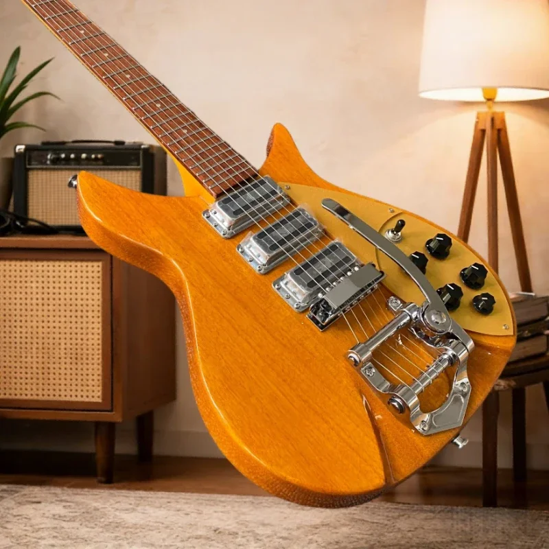 Yellow 325 6 String HHH Pickup Half Hollow High-End Enhanced Version Handcrafted Electric Guitar Free Shipping