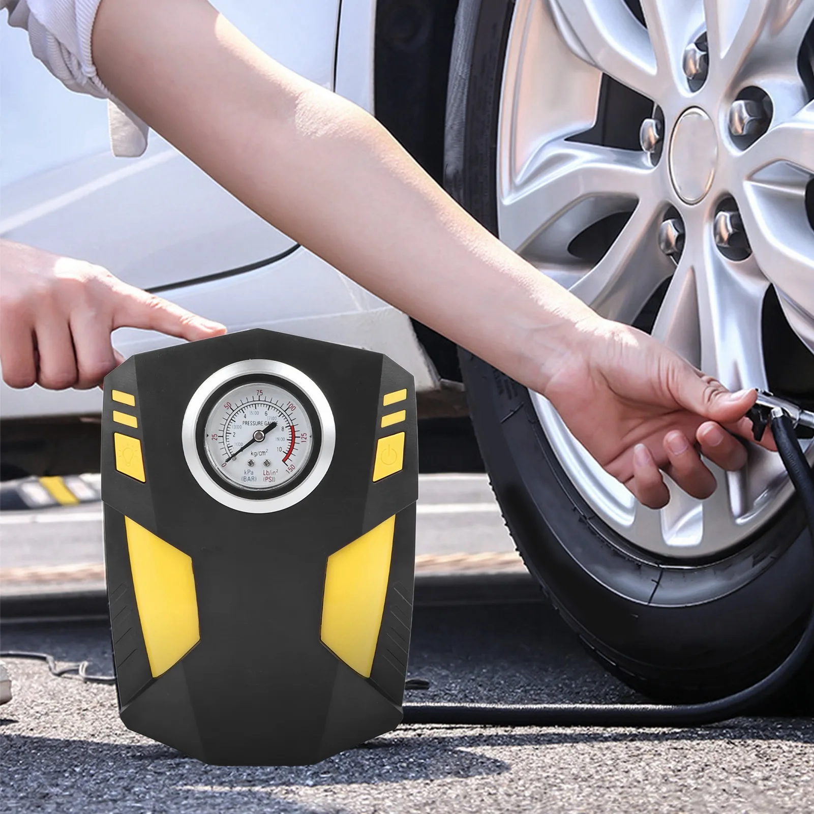 

Tire Inflator Portable Air Compressor 12V Air Pump with Digital Pressure Gauge for Cars Vehicle