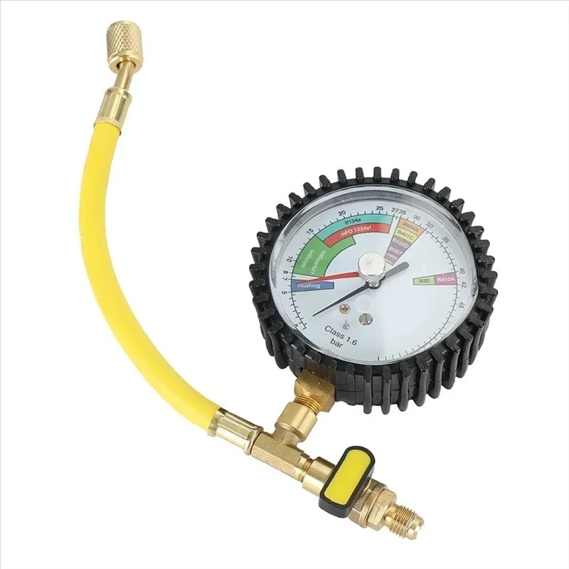 High Precision Nitrogen Pressure Test Gauge HVAC Refrigerant Tool for R134a R22 R407C R410A Air Conditioning Service