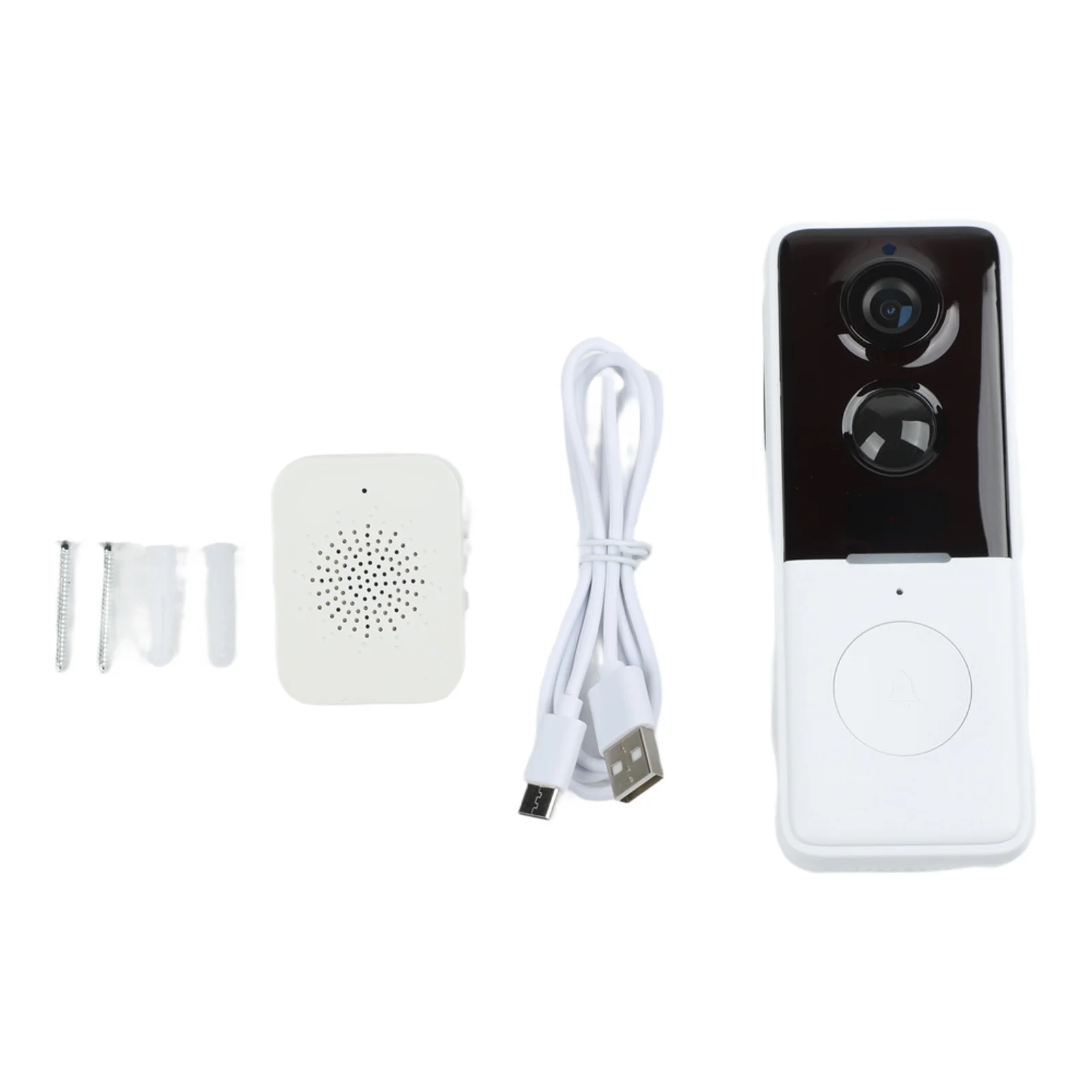 

Видеодомофон Wi-Fi для входной двери с функцией связи с посетителями в реальном времени, корпус из ПК-пластика, удаленный просмотр в реальном времени