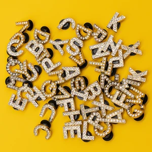 Luxus Charme für Frauen, Mode, Designerin, Goldbuchstaben, Schuhe Clips, Jeans, Gartensandalendekoration, 1PC Hauptverkäufe Orange Jeans - №5