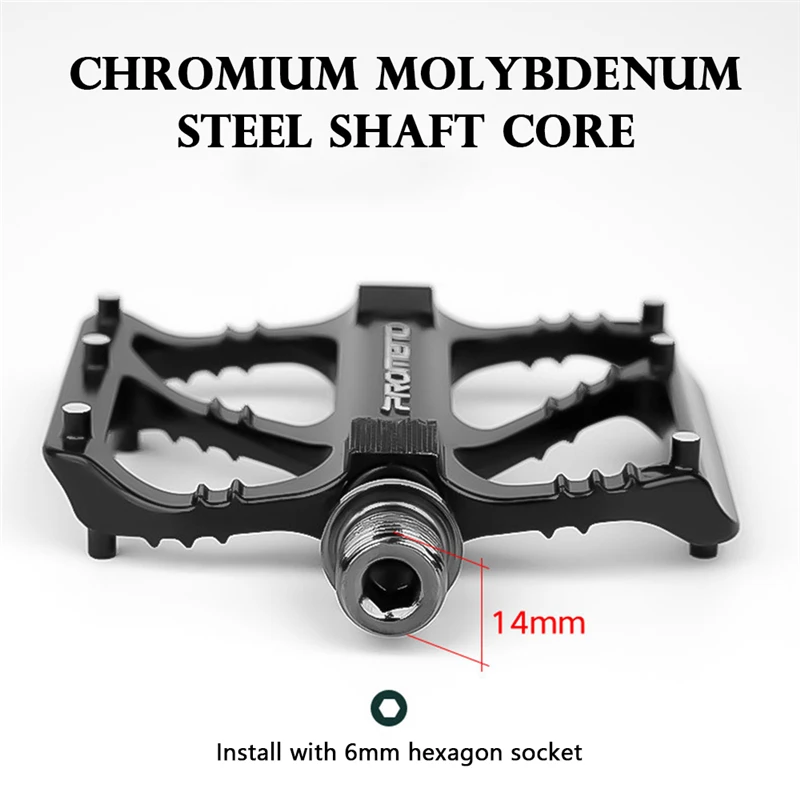 PROMEND Ultralight 3 Bearings Pedal Bicycle Bike Pedal Anti-slip Footboard Bearing Quick Release Aluminum Alloy Bike Accessories