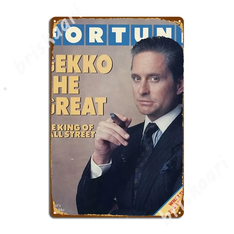 Gordon Gekko Fortune Magazine Metal Signs Party Club Design Plaques Tin sign Posters