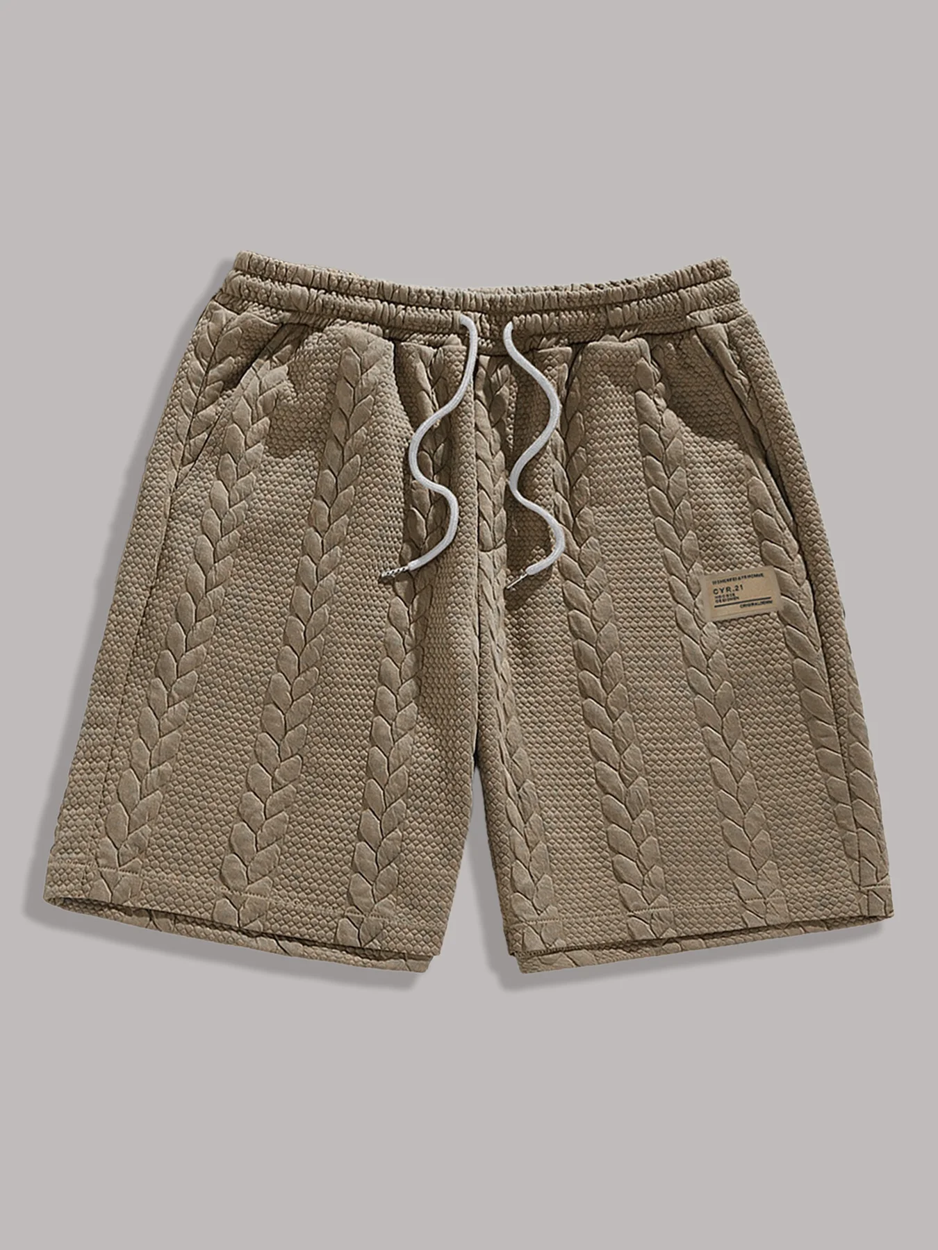 Weiße Freizeitshorts für Herren mit Kordelzug, Sommer, locker, atmungsaktiv, 5-Zoll-Shorts