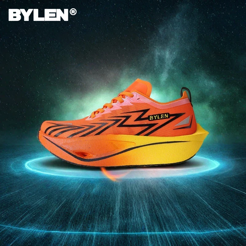 BYLEN Height Increasing Running Shoes for Men Original Soft Walking Unisex Sneaker Full Palm Carbon Plate Marathon Shoes