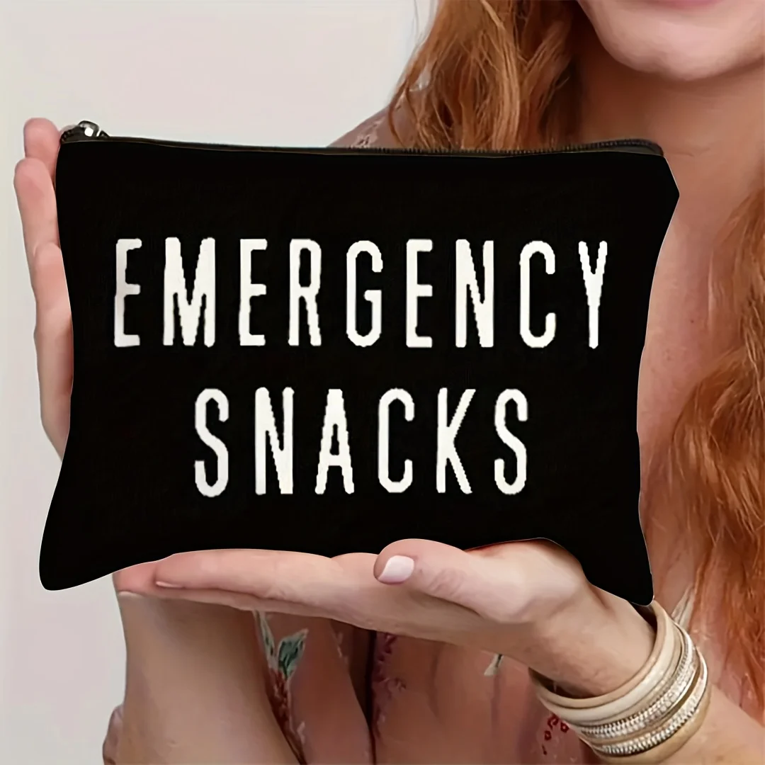 EMERGENCY SNACKS, Daily Use of Snack Bags, Multifunctional Makeup Bags, Cosmetics Storage Bag, Portable Toiletries Storage