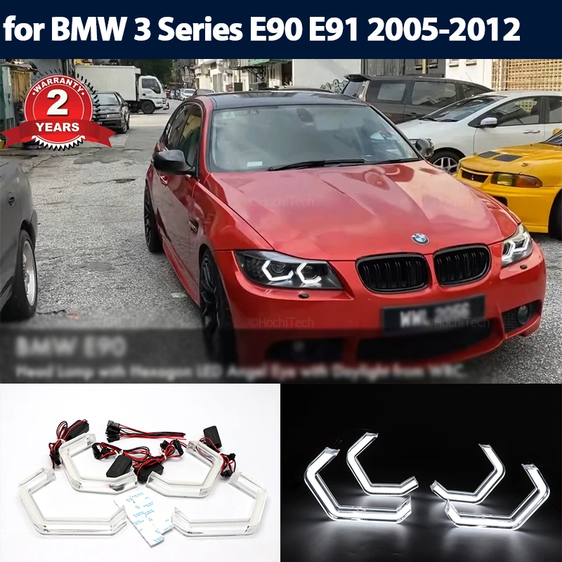 

Ultra bright M4 style LED Angel Eyes for BMW 3 series E90 E91 316i 318i 320i 320si 323i 325i 328i 330i 335i 316d 318d 04-11