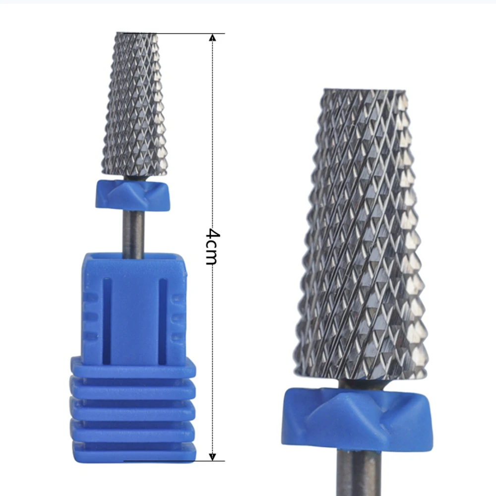 2 PCS Tungsten Milling Cutters for Manicure,3 in 1, Criss-Cross Removing Gel Polish, Nail Drill Bits, 2 Pcs per Lot