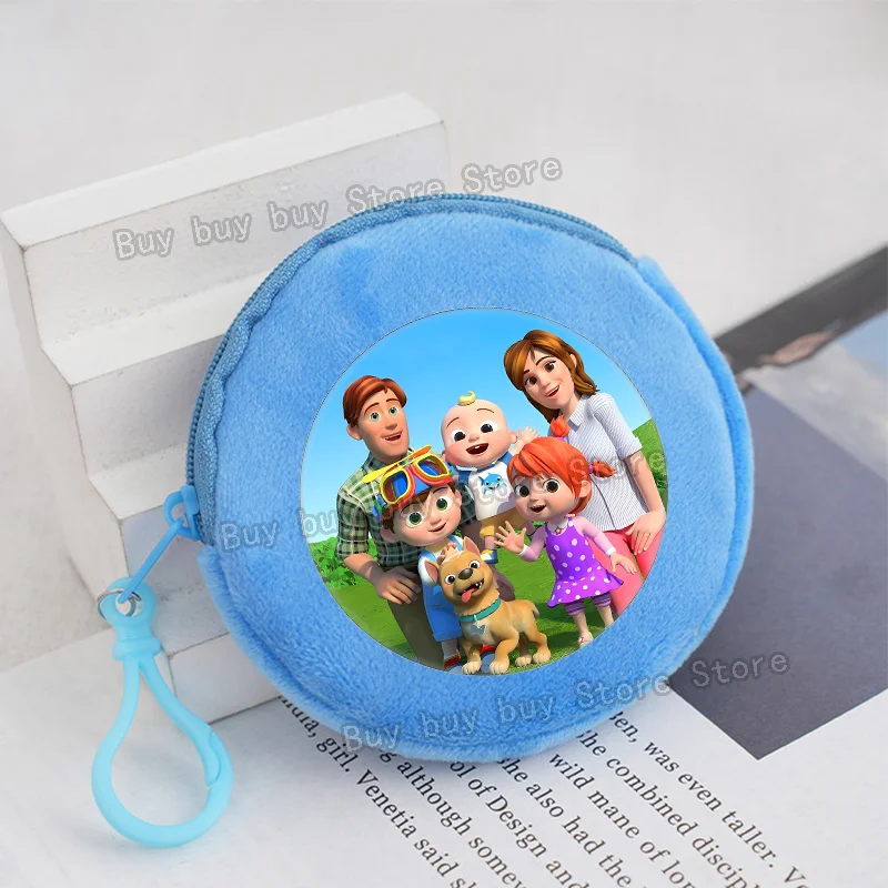 Cocomelons Coin Purse Multifunctional Round Mini Bag Cute Boys Girls Backpack Decoration Keychain Pendant Earphone Storage Pouch