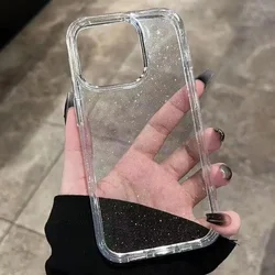 Luxury Transparent Glittering Starry Sky Pattern Phone Case For iPhone 17 16 Pro Max 15 14 13 12 11 XR XS X 7 8 Plus 17Air Cover