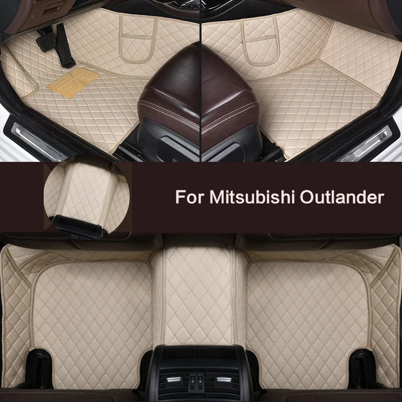 

Custom Car Floor Mats Special Auto Foot Pads Auto Carpets Leather Carpet Car Accessories For Mitsubishi Outlander