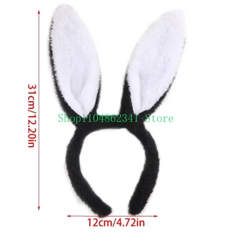 5asd Phục sinh Bunny Ear Headband Thỏ xinh xắn nghe Sân giai đoạn hiệu suất Băng tóc