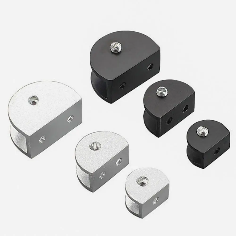 Shelf Holder Support Glass Clamp Nickel Finish Shelves Clips Panel Bracket Shelf Holder Clip Furniture Hardware For 6-12mm