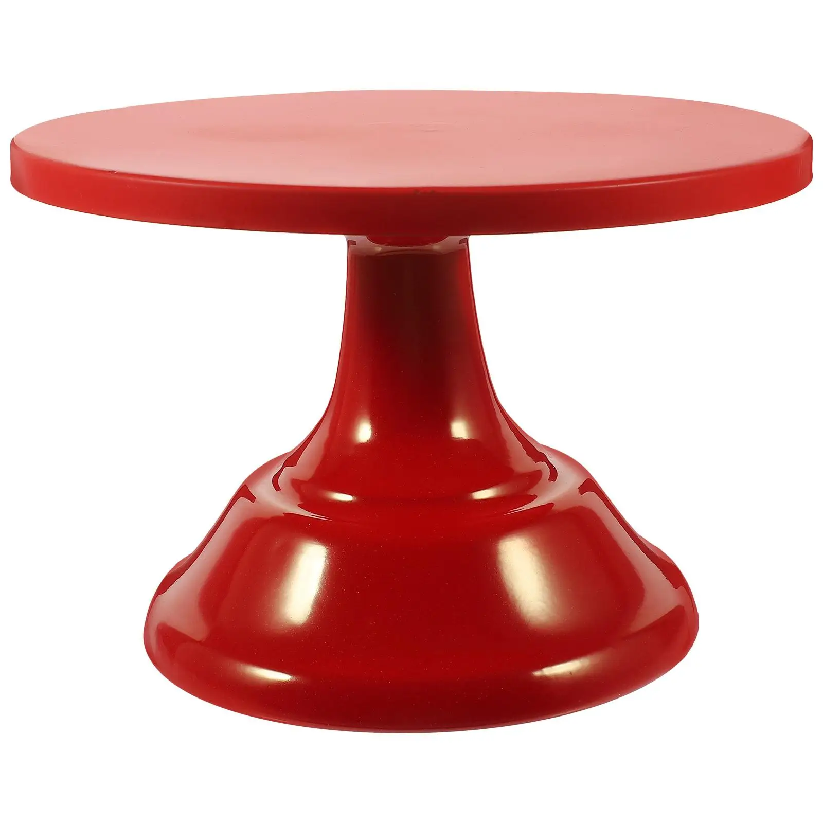 Dessert Display Stand 10 Inch Red Round Cake Wedding Props Table Storage Plate Cupcake