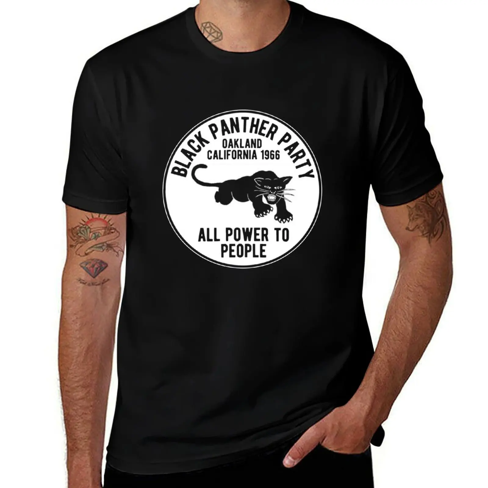 

Oakland California 1966 Black Panther Party T-Shirt cotton man t-shirts heavyweights topping Louboutins t shirt men