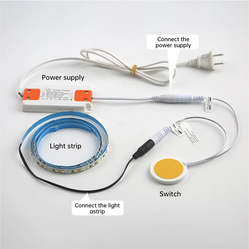 Touch-Dimmer-Schalter DC 12V 24V 60W/120W LED-Treiber mit stufenloser Dimmung für die Beleuchtungssteuerung von Schränken und Kleiderschränken – Detail 11