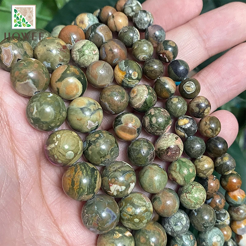 Natural Stone Beads Old KAMBABA Jaspers Round Loose Beads for Jewelry Making DIY Bracelet Earrings Accessories 4/6/8/10/12mm