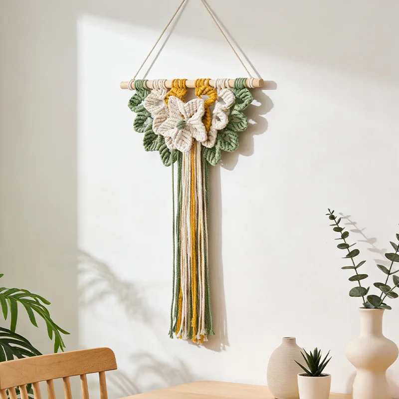 30x70cm Macrame Wall Hanging Nordic Bohemian Tapestry Ins Style Wall Art Decoration for Home Bedroom Homestay Living Room