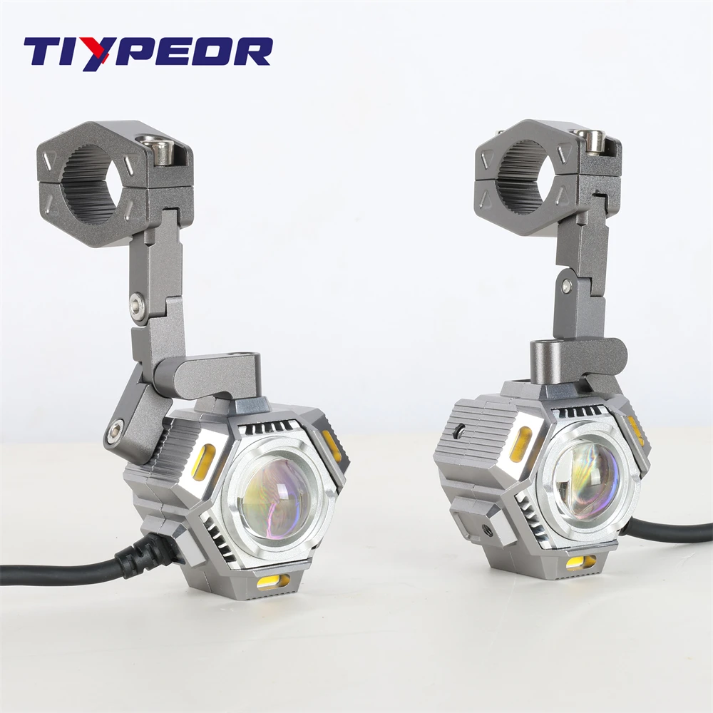 

TIYPEOR Motorcycle LED Headlight Spotlight Auxiliary Fog Light CNC Aluminum Headlamp For Electric vehicle ATV UTV Off-Road Motor