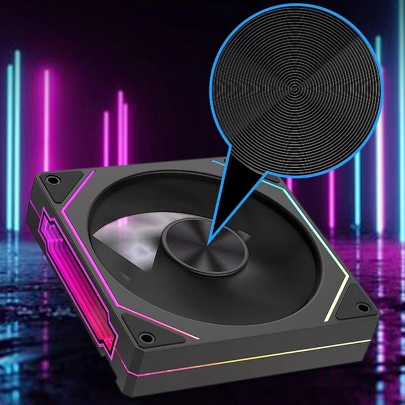 120mm Case Fan Customizable Cooling Fan Mirror Lighting Double Color Selection DC12V