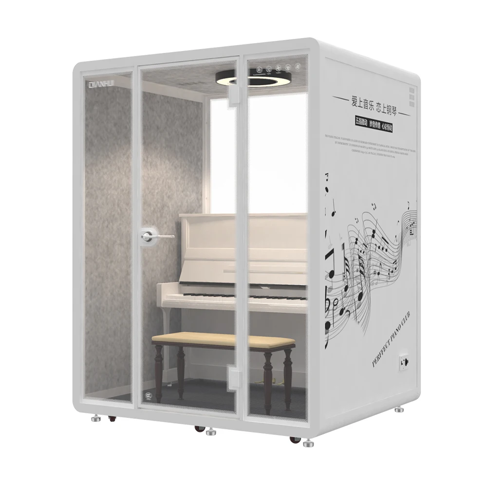 Soundproof Studio Booth Acoustic Piano Room for Music Practice Recording Private Musical Performance Space