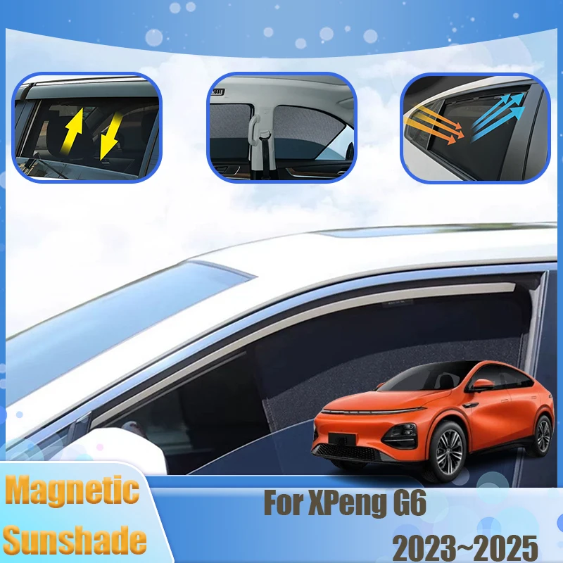 

For XPeng G6 Car Accessories 2024 2025 2023 Windshield Frame Sunshade Blind Sun Visor Thermal Insulation Anti-UV Car Accessories