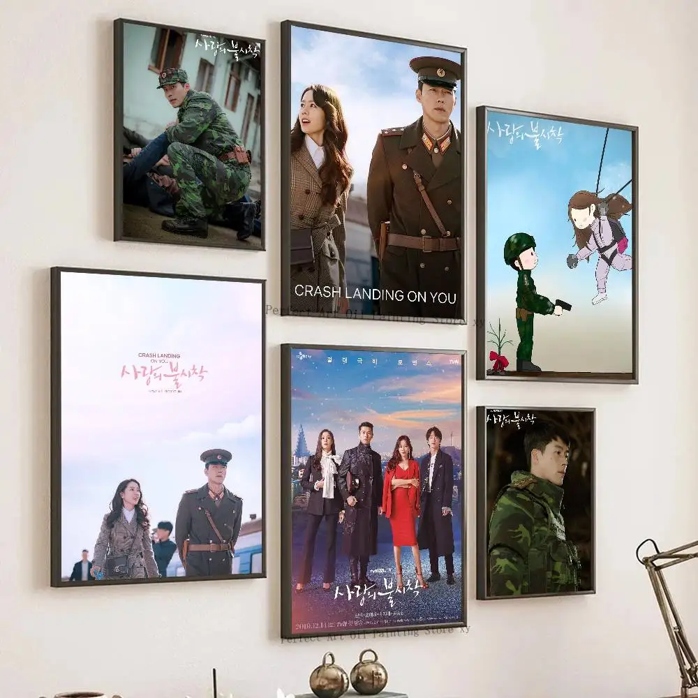 Korean Crash Landing On You Posters Living Room Bar Cafe Quality Canvas Vintage Style Comics Painting Art Home Wall Decor Pictur