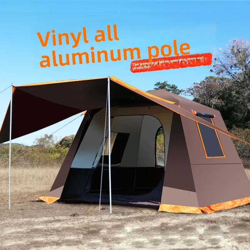 

YOUSKY 3-4 Person 5-Person Aluminum Pole Automatic Family Camping Tent Double Layer UV Protection Waterproof Sunshade