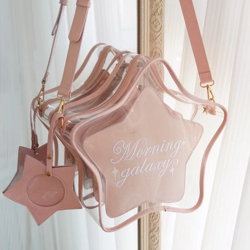 Japanese Original Crossbody Shoulder Bag Cute Sweet Star Mother-Daughter Bag Girl Clip Star Gummy Pain Bag Sweet Shopping Bags