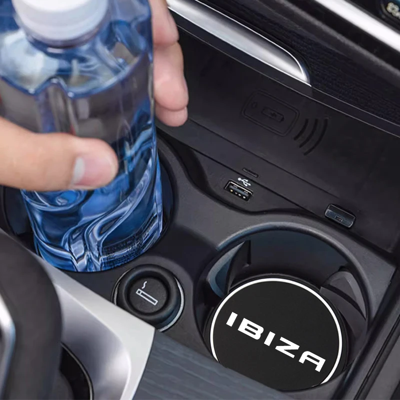 Posavasos de Gel de sílice para coche, almohadilla antideslizante, accesorios de posavasos de silicona para Ibiza LOGO 6L MK4 FR Line TSI TDI, 2 uds.